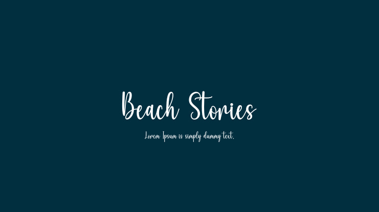 Beach Stories Font