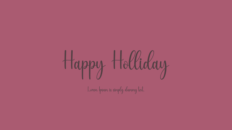 Happy Holliday Font