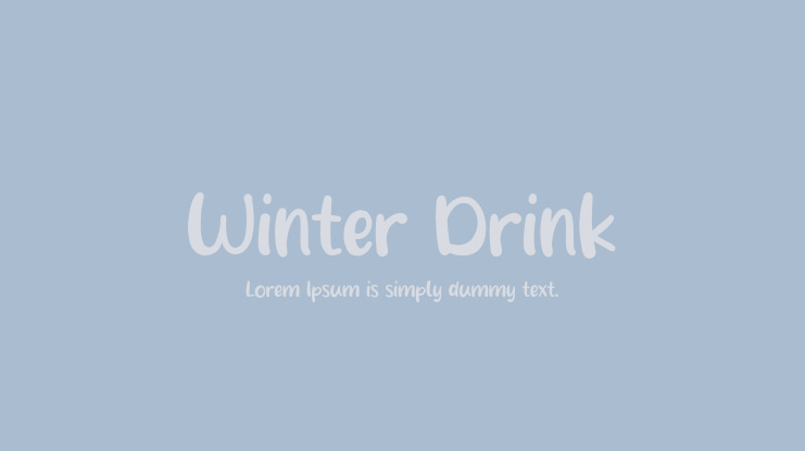 Winter Drink Font