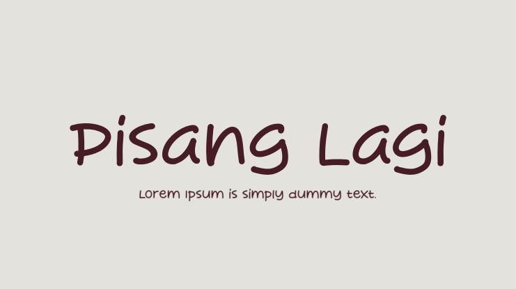 Pisang Lagi Font