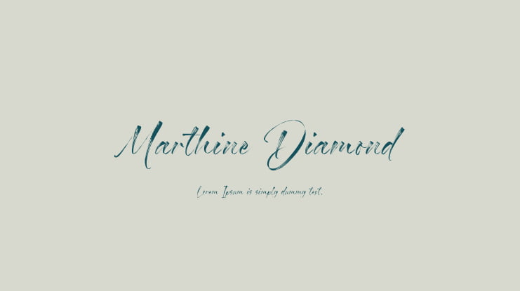 Marthine Diamond Font