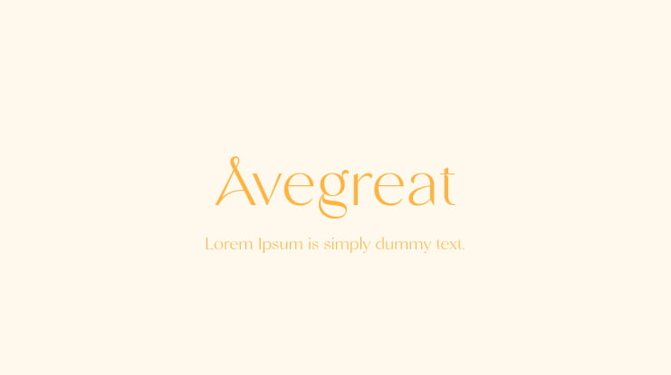 Avegreat Font
