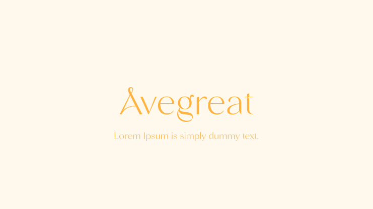 Avegreat Font