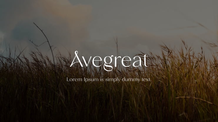 Avegreat Font