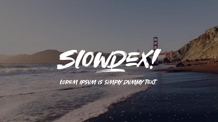Slowdex Font