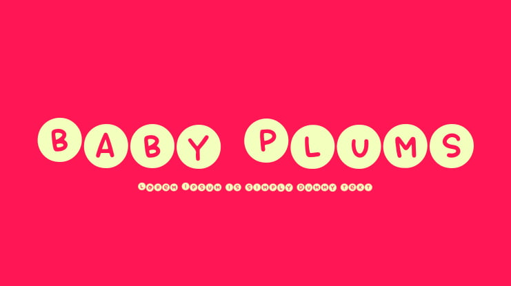 Baby Plums Font