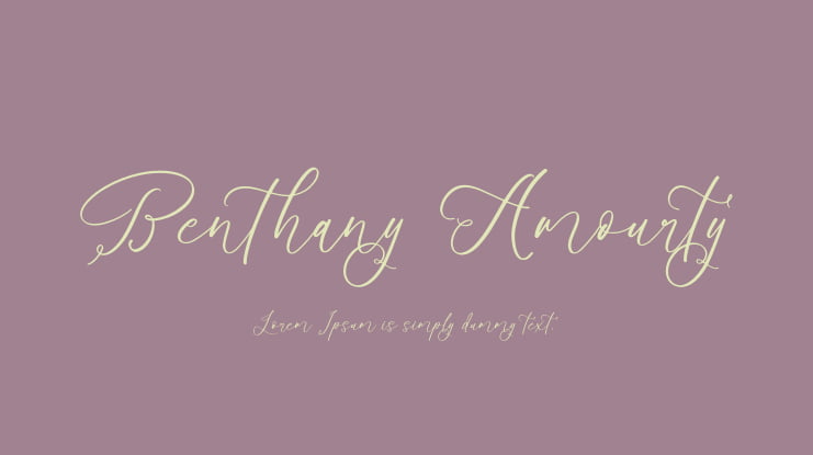 Benthany Amourty Font