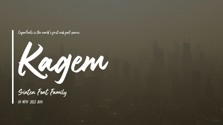 Kagem Sinten Font