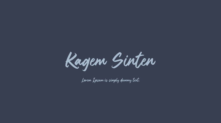 Kagem Sinten Font