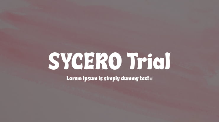 SYCERO Trial Font