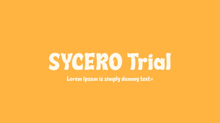 SYCERO Trial Font