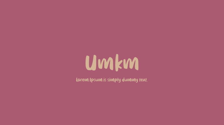 Umkm Font