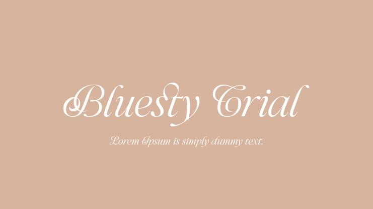 Bluesty Trial Font