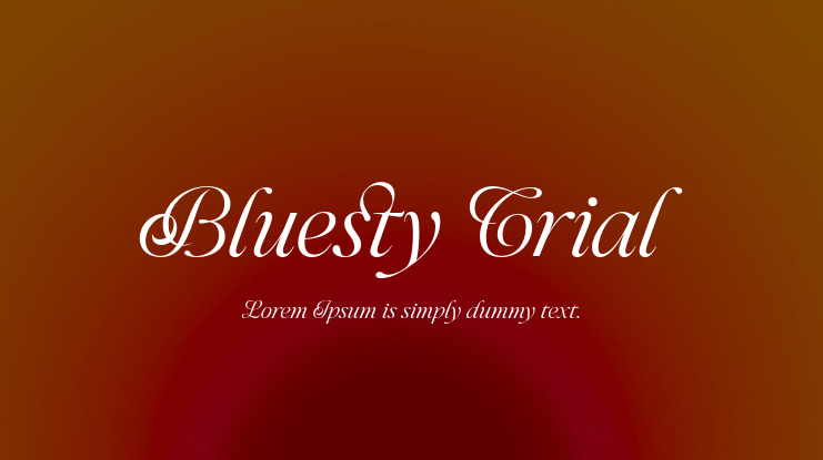 Bluesty Trial Font