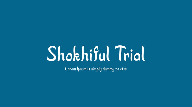 Shokhiful Trial Font