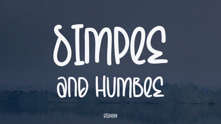 Simple And Humble Font