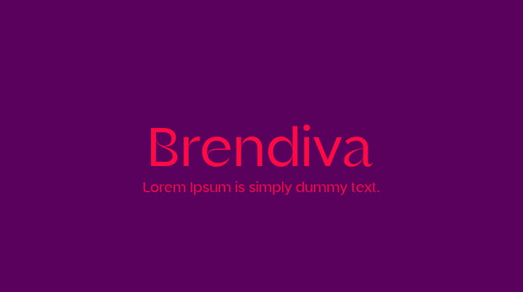 Brendiva Font Family