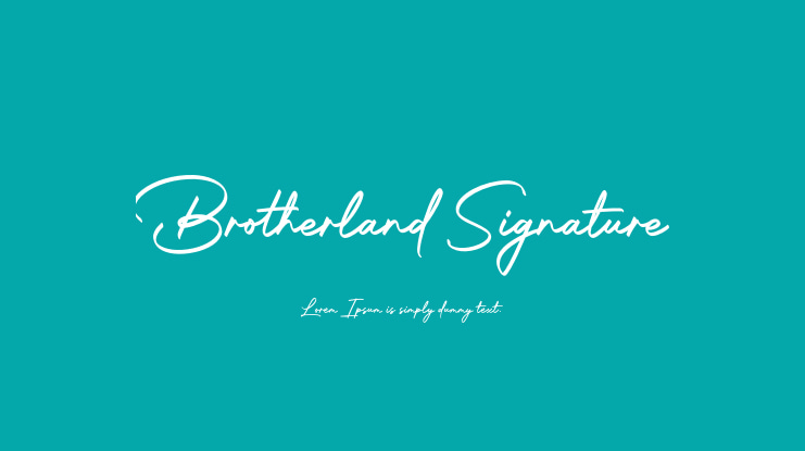 Brotherland Signature Font