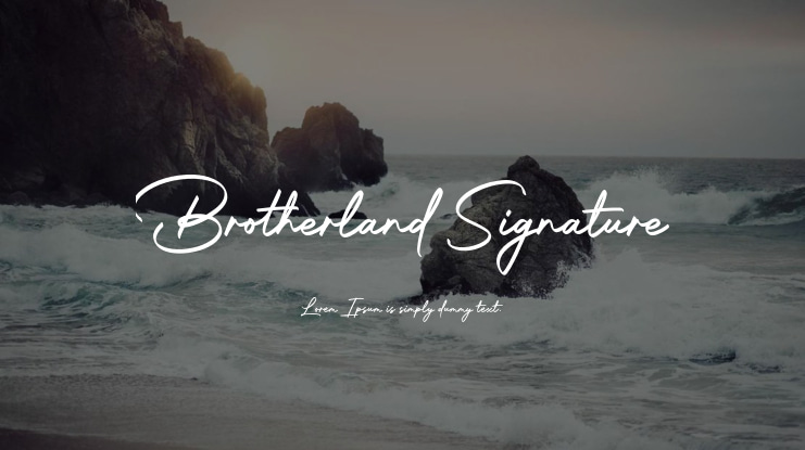 Brotherland Signature Font