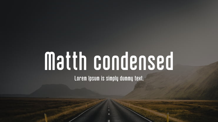 Matth condensed Font
