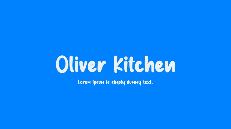 Oliver Kitchen Font