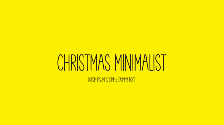 Christmas Minimalist Font
