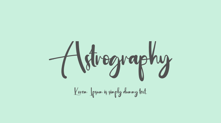 Astrography Font