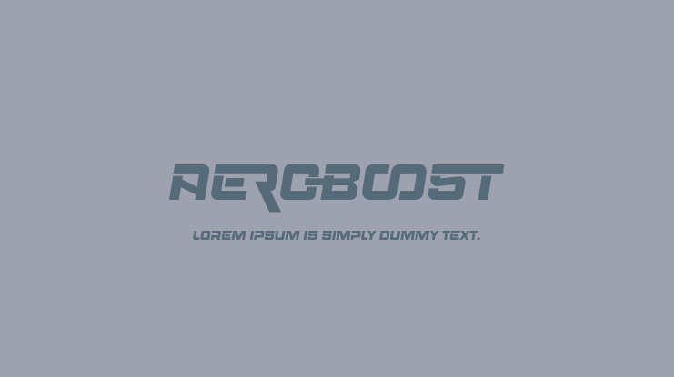 Aeroboost Font