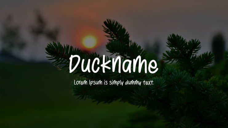 Duckname Font