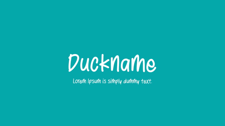 Duckname Font