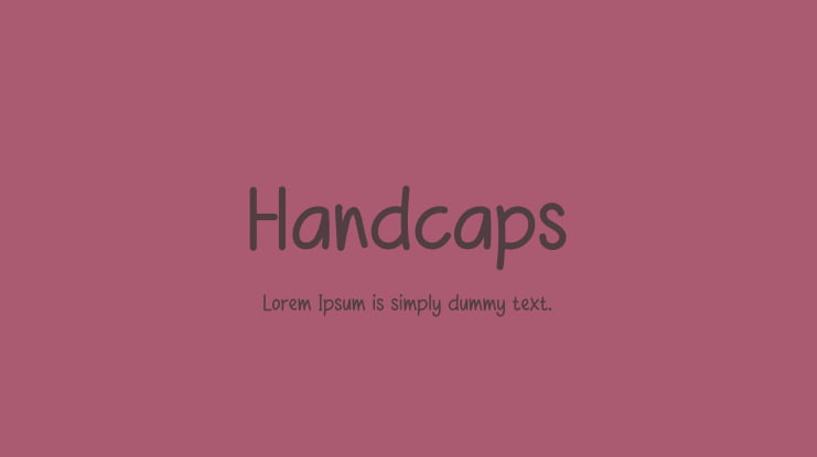 Handcaps Font