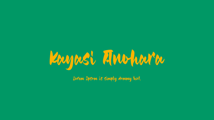Kayasi Anohara Font