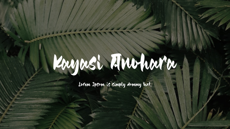 Kayasi Anohara Font