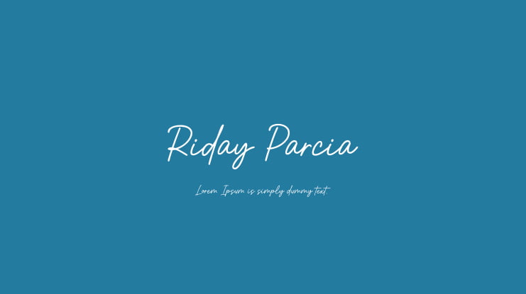 Riday Parcia Font