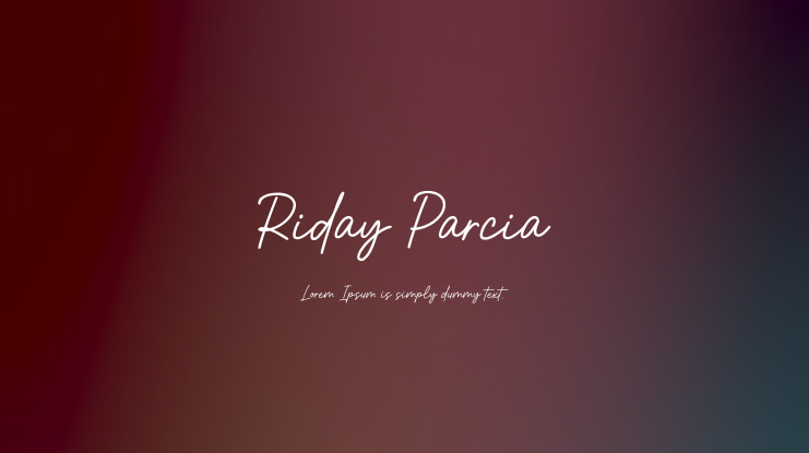 Riday Parcia Font