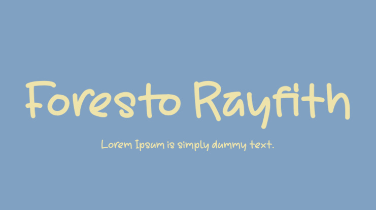 Foresto Rayfith Font