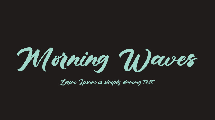 Morning Waves Font