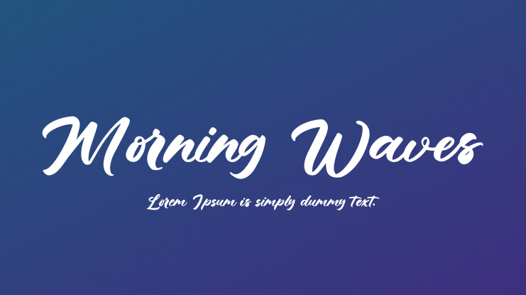 Morning Waves Font