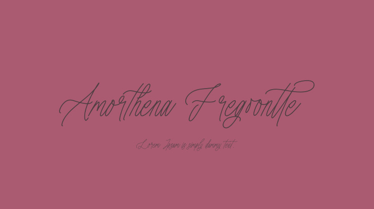 Amorthena Fregoontte Font