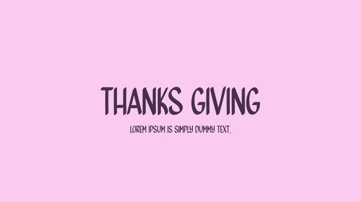 Thanks Giving Font