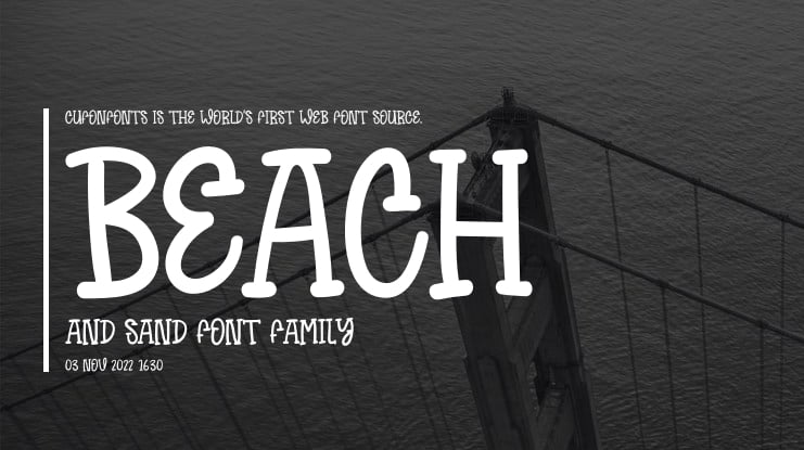 Beach And Sand Font