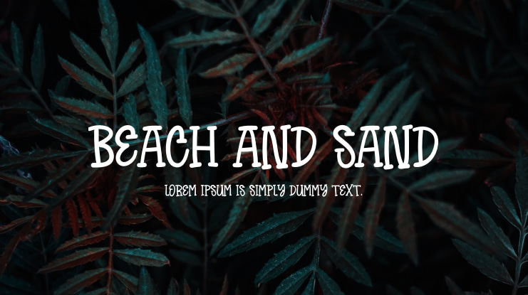 Beach And Sand Font
