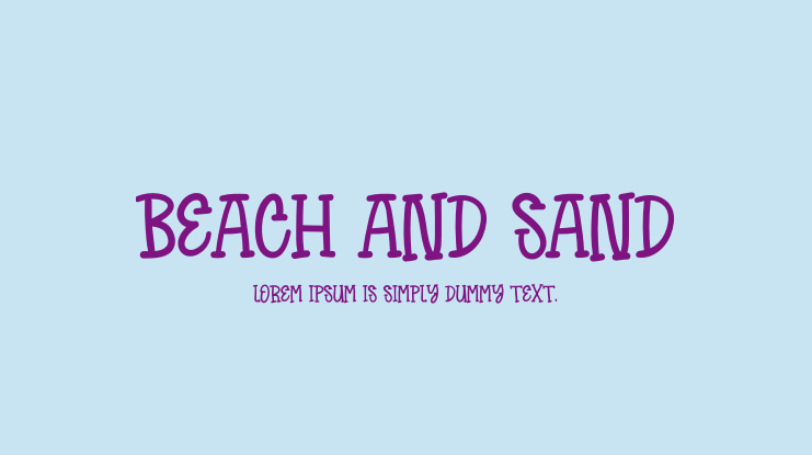Beach And Sand Font