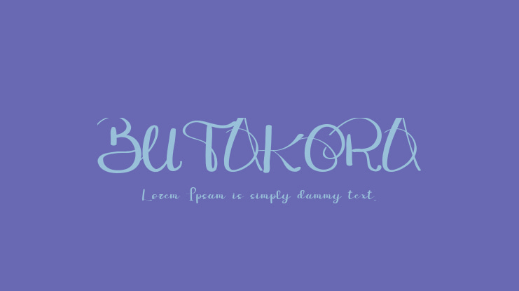 BUTAKORA Font