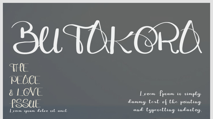 BUTAKORA Font