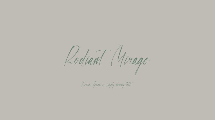 Rodiant Mirage Font
