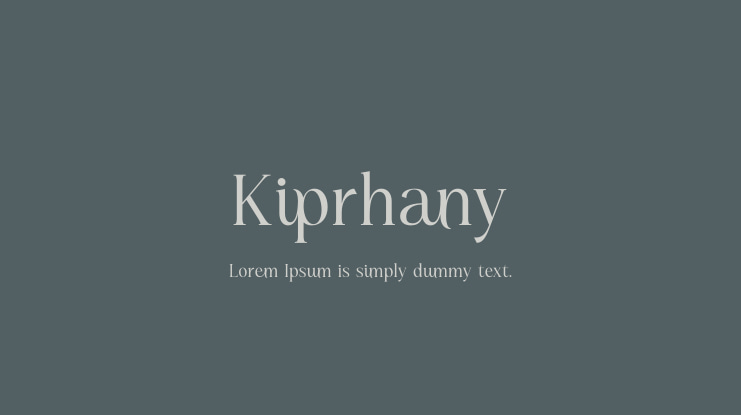 Kiprhany Font