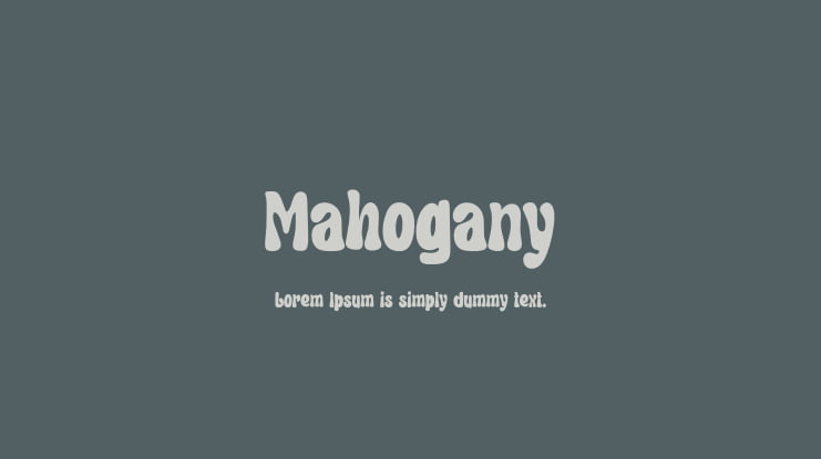 Mahogany Font