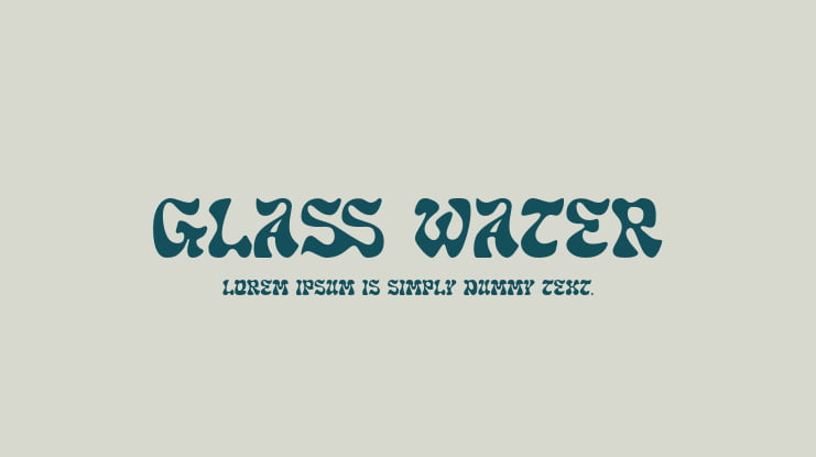 Glass Water Font