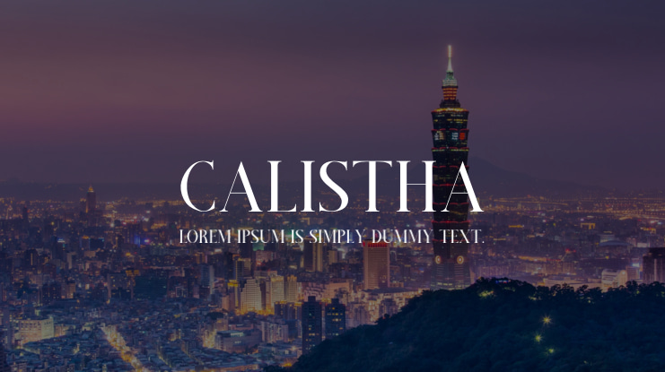 Calistha Font